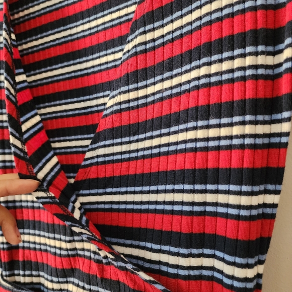 Free People Always With Me Striped Wrap Long Sleeve Top Size‎ Medium - Picture 4 of 10